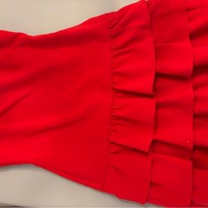 Likely Vibrant Red Mini Dress